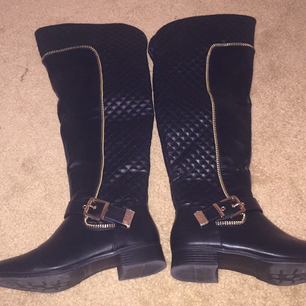 Knee high black boots